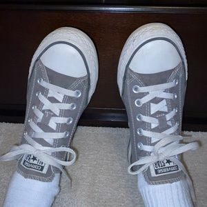 Grey Converse Low Tops
